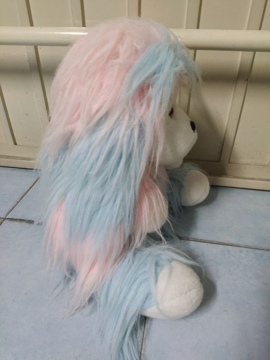 Peluche grande Cãozinho fofo Azul e Rosa