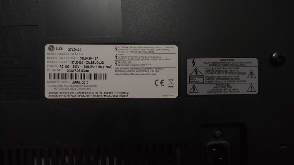 TV LG (Modelo 37LD420)