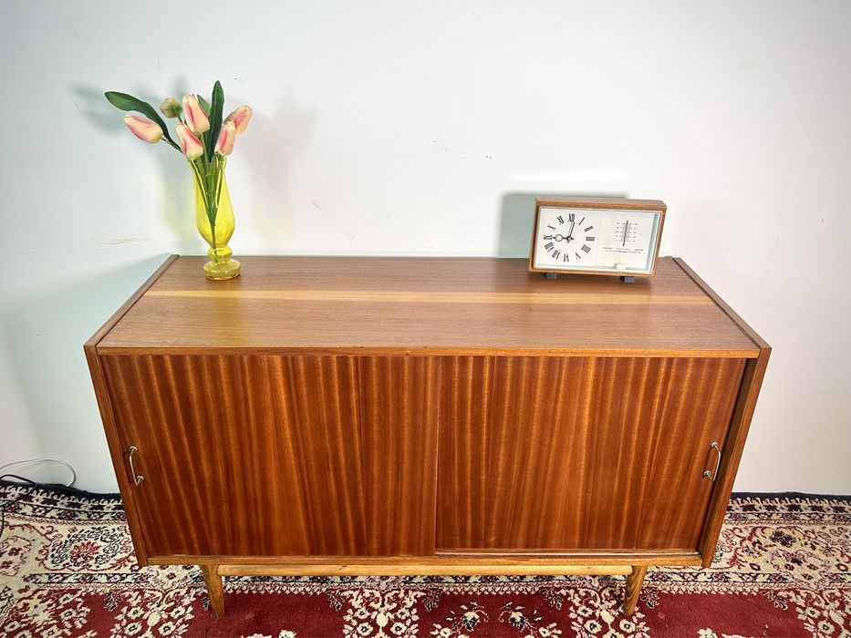 Komoda PRL Wyszkowska patyczak drzwi przesuwane lata 60 vintage retro