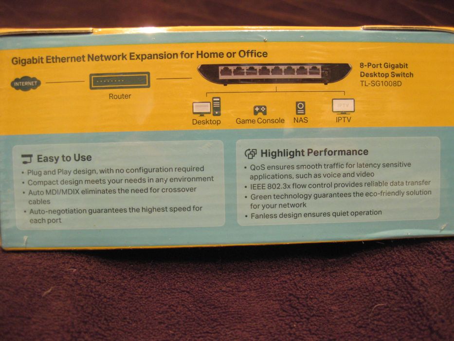 Продам гігабітний комутатор (switch) TР-link TL-SG1008D