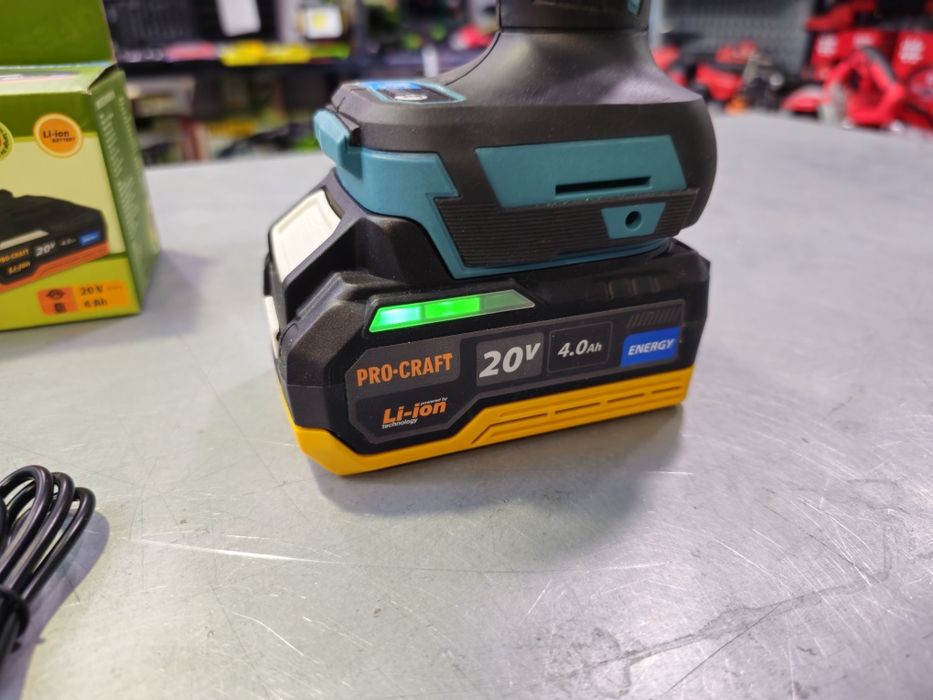 Мощный Гайковерт 800Нm +Акум ProCraft 4.0ah +з.у Бесщеточный двигатель