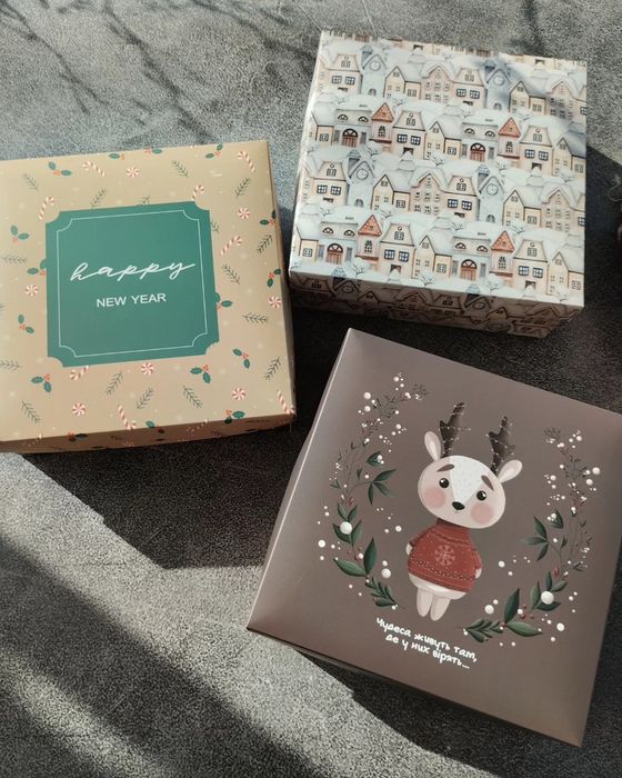 Новорічний бокс шкарпеток, новогодний бокс с носками