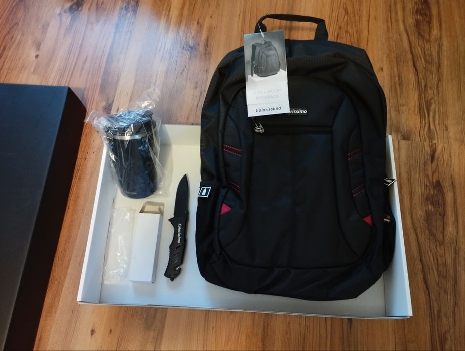 Plecak na laptopa zestaw