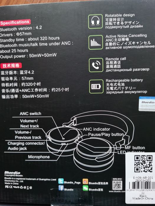 Auscultador Bluedio bluetooth