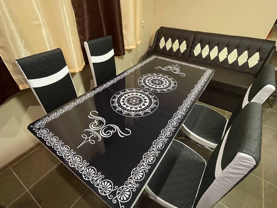 Стол, стіл обеденный кухонный раскладной 4/6 стульев. Bermuda