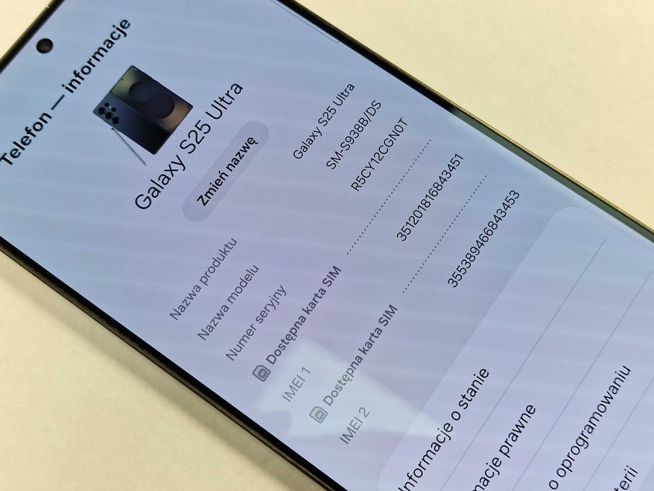 Samsung Galaxy S25 Ultra Dual SIM/ 12GB/ 512GB/ Titanium Jetblack / Grade B+ + ładowarka/ z Samsung Store