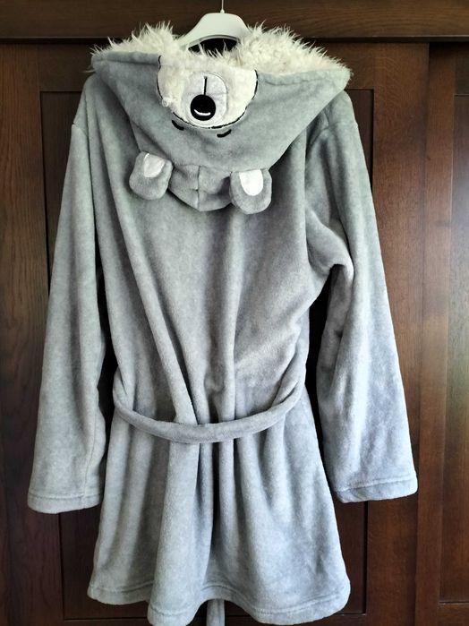 Szlafrok Boohoo szary miś M