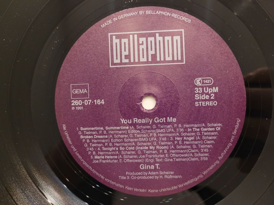 GINA T.  - You Really Got  Me  - album 12" - winyl Euro Disco