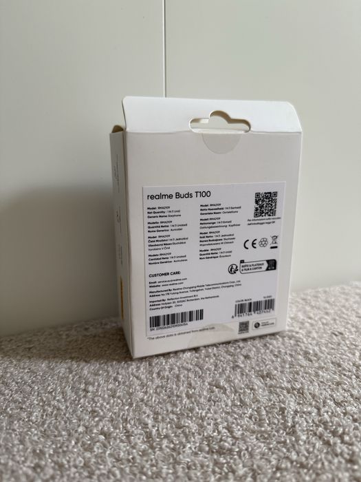 Nowe słuchawki Realme Buds T100 czarne