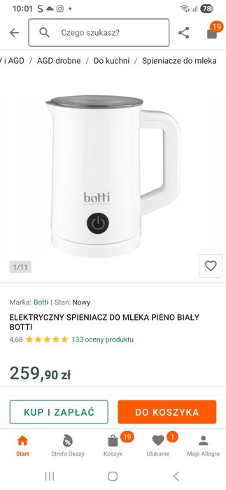 Spieniacz do mleka botti