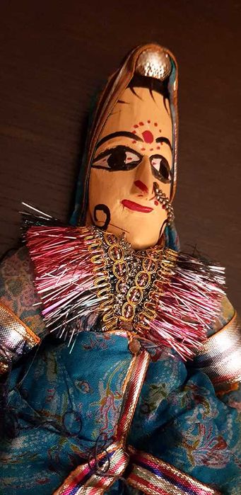 Par de bonecos tradicionais do Rajasthan - casal