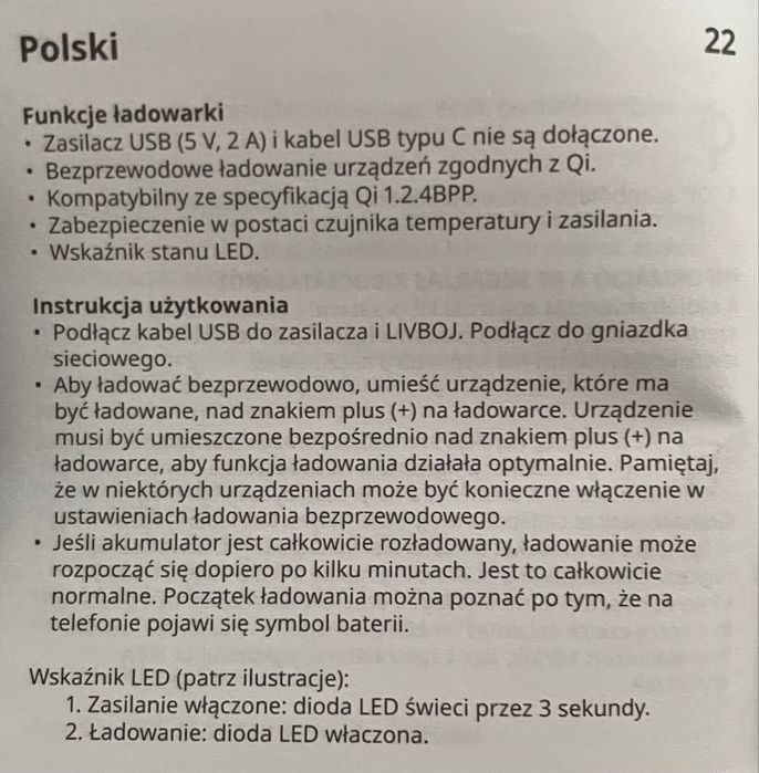 Ładowarka Indukcyjna Livboj Ikea