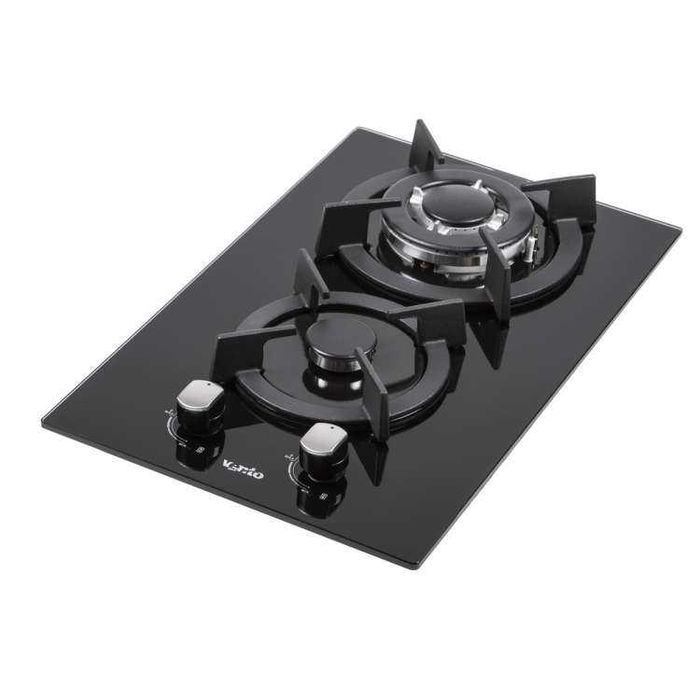 Черная пятная Газовые поверхности 2 конфорки Ventolux Perfelli Weilor