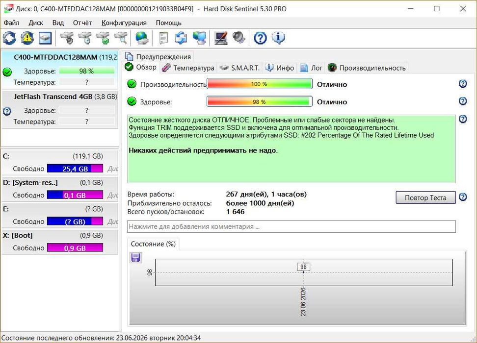 SSD-диск Micron на 128 ГБ