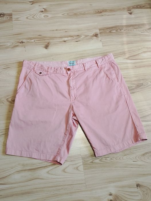 Różowe Męskie Spodenki Szorty Chino Barbour Utility Clothing