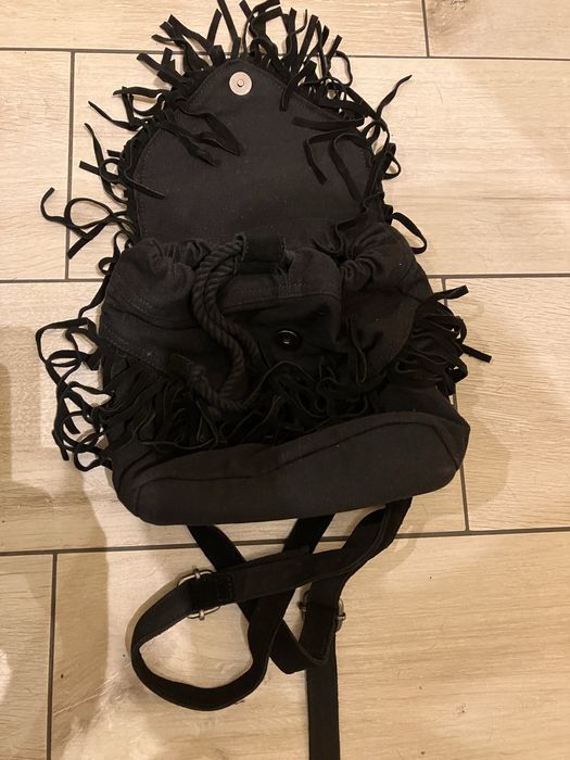 Zara girls czarny zamszowy plecaczek