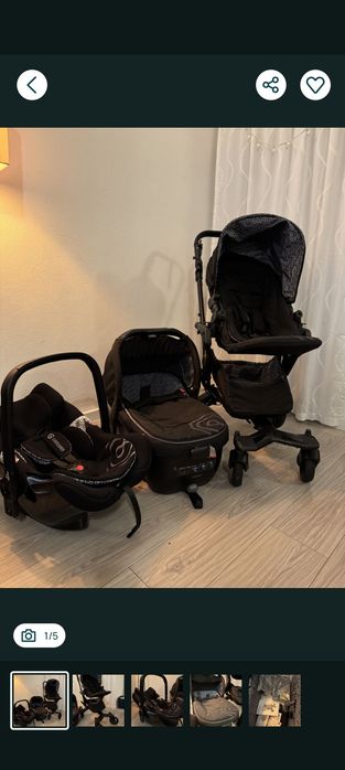 Carrinho trio concord: ovo com isofix + cadeira