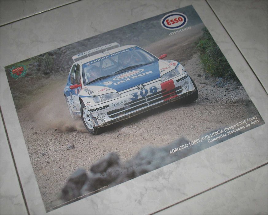 Poster - Peugeot 306 Maxi - Campeão Nacional 1997 - Adruzilo Lopes