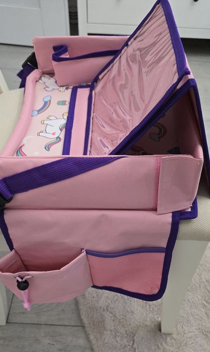 Stolik Organizer Auto Rysowanie Jednorożec Róż Dziewczynka 2 sztuki