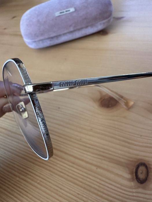 Miu Miu Okulary Oprawki korekcyjne Zloto Logo
