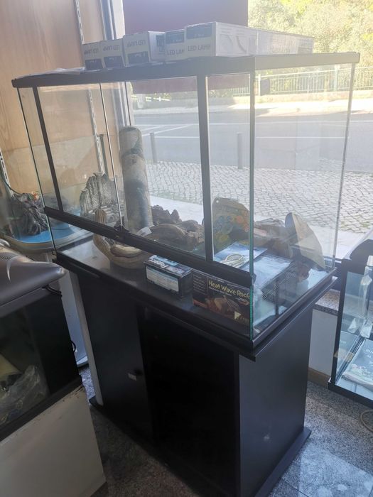 Aquários, tartarugueira e terrario