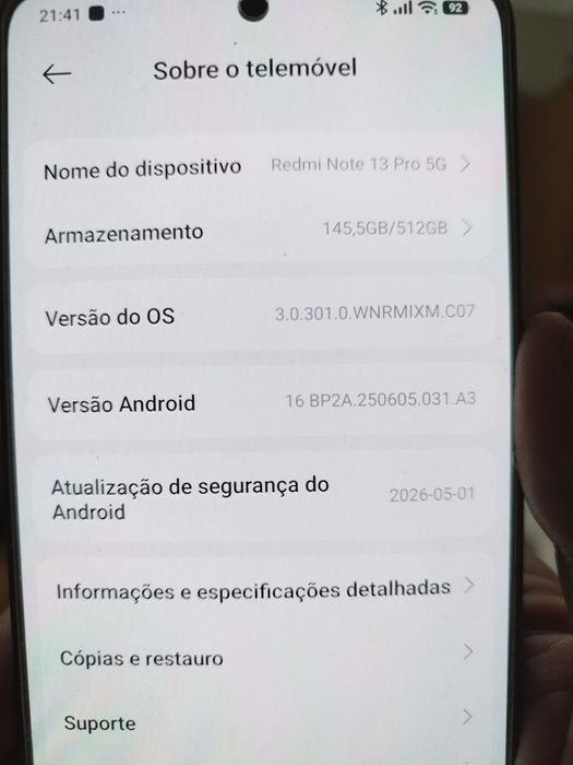 Xiaomi redmi note 13 pro 5G 512 gb 185€