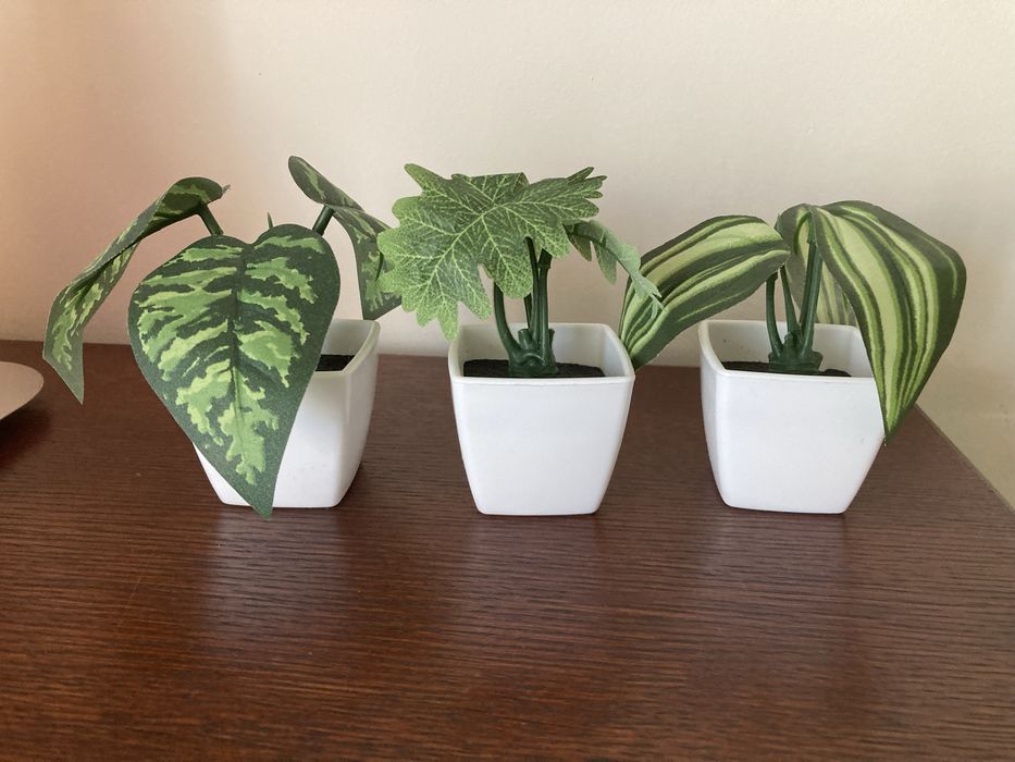 Plantas mini artificias c/prato