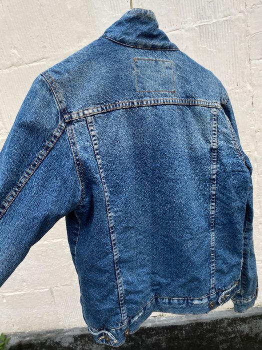 Zara man Чоловіча осіння джинсова куртка з хутром
