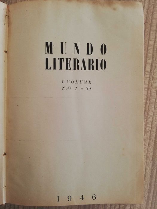 Mundo Literário 1946 – Volume completo nº 1–34