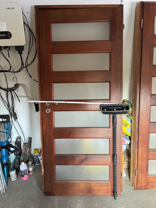 Drzwi drewniane szyby