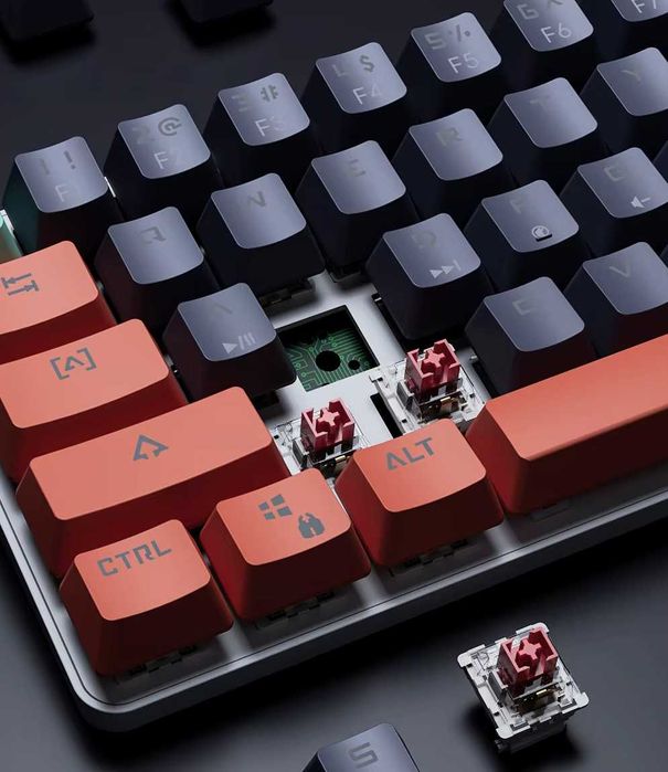 Механічна клавіатура [61-key] RGB-підсвітка / червоні світчі / хотсвап
