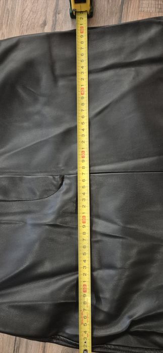 Юбка миди из эко кожи