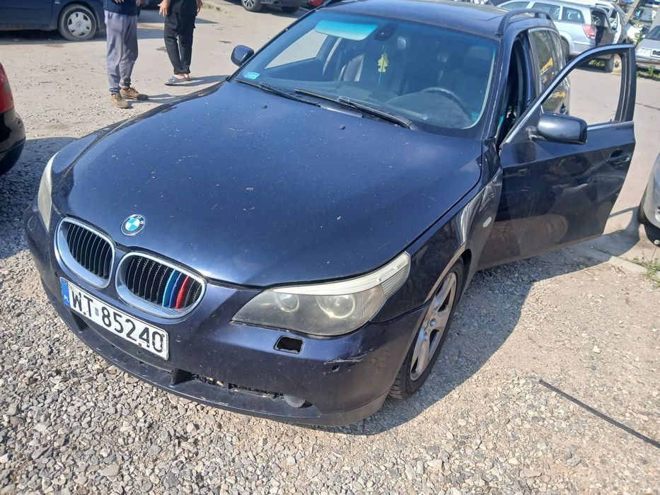 bmw 520D e61 e60 a35 maska zderzak lampa grill błotnik drzwi zbiornik paliwa szyba lusterko