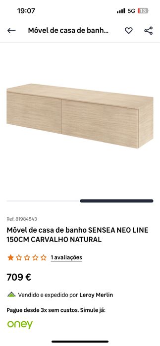 Movel 150x48 com tampo P/ Lavatorio de Pousar