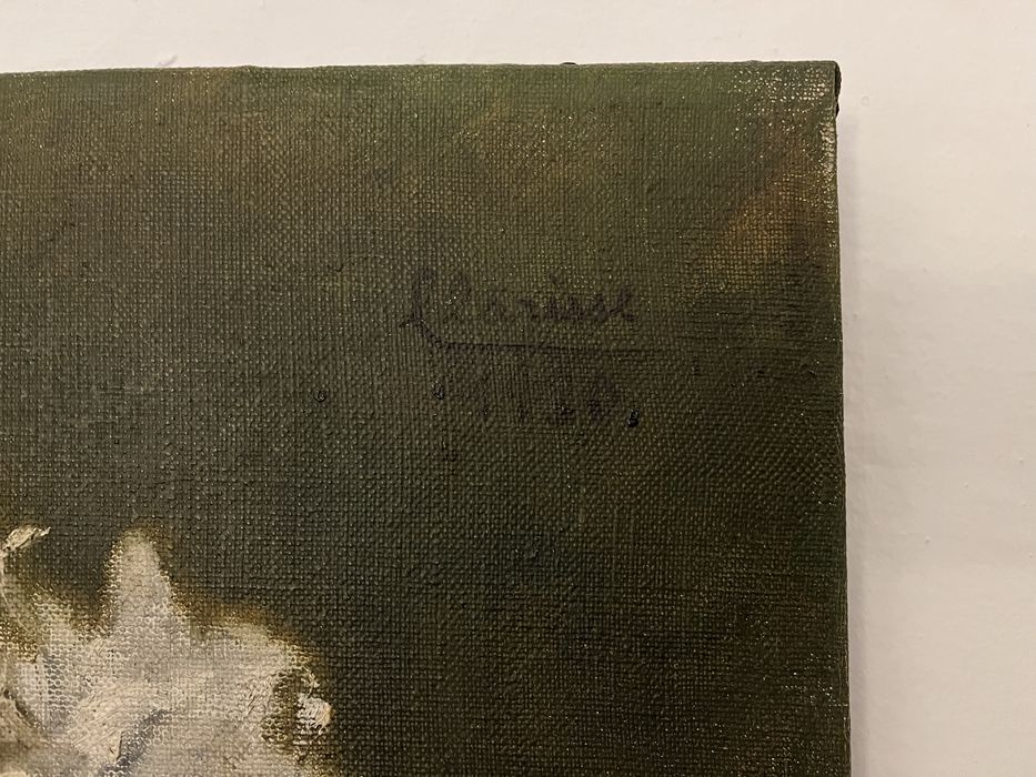 Oleo Sobre tela Pintura anos 30 Quadro Natureza Morta