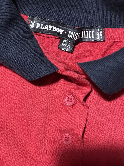 Bluzka damska krótka crop top Polo missguided x playboy M