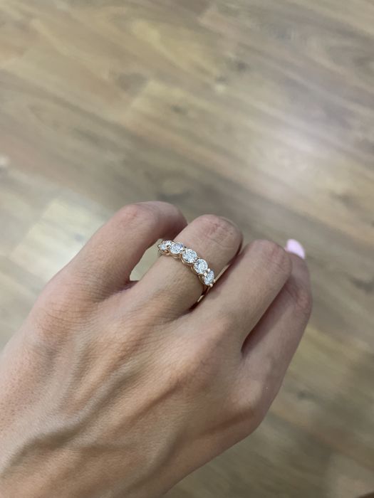 Полудорожка с муасанитами 1.50ct золото 585 GRA.