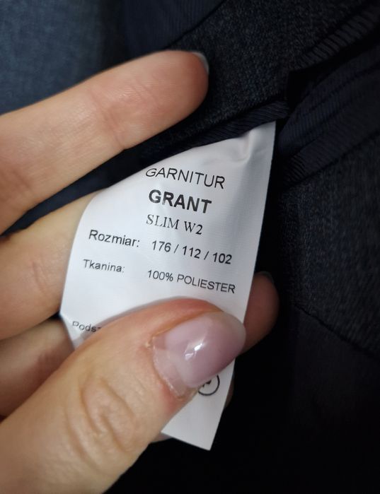 Garnitur męski nowy bez metki 176/112/102