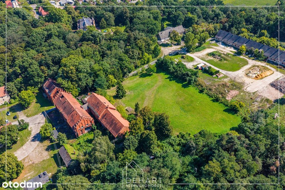 Działka 1,09 ha z zabytkową gorzelnią | Góra k. Jarocina - Więcej