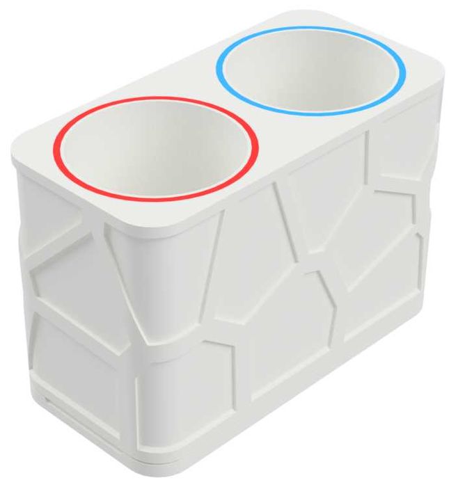 OUTLET Organizer końcówek 1x2 biały (z kolorami)