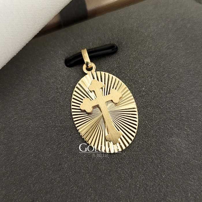 złota zawieszka krzyżyk próba złota 585