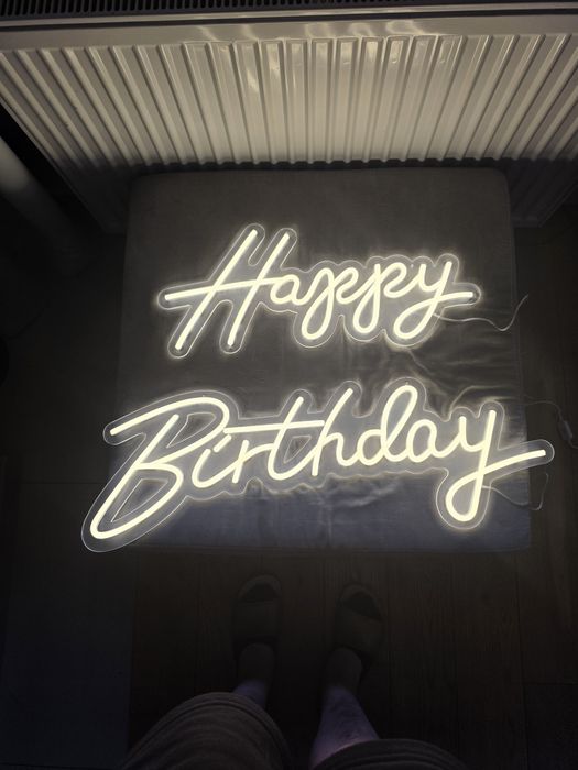 Napis Led Happy birthday XXL na wynajem