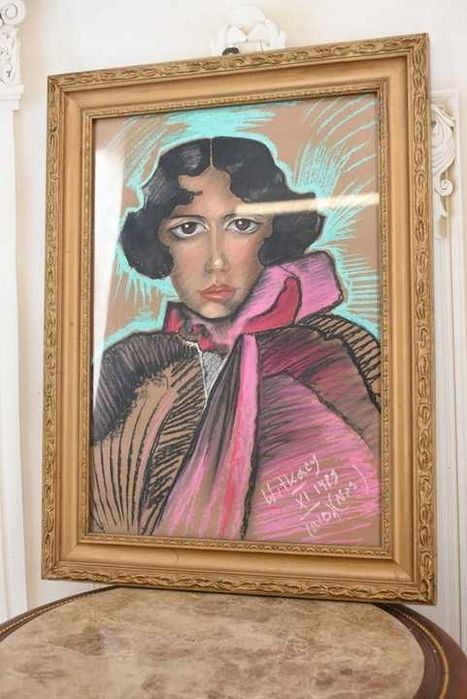 Ignacy Witkiewicz Witkacy 1929 - Pastel - Stary  Portret Dziewczyny