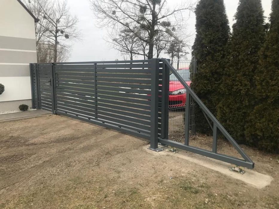 Brama przesuwana z profila różne wzory PRODUCENT Ogrodzenie metalowe