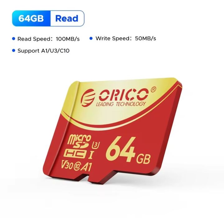 Карта пам'яті microSDXC ORICO 64GB 100Mb/C10/A1/U3/V30 Samsung Evo