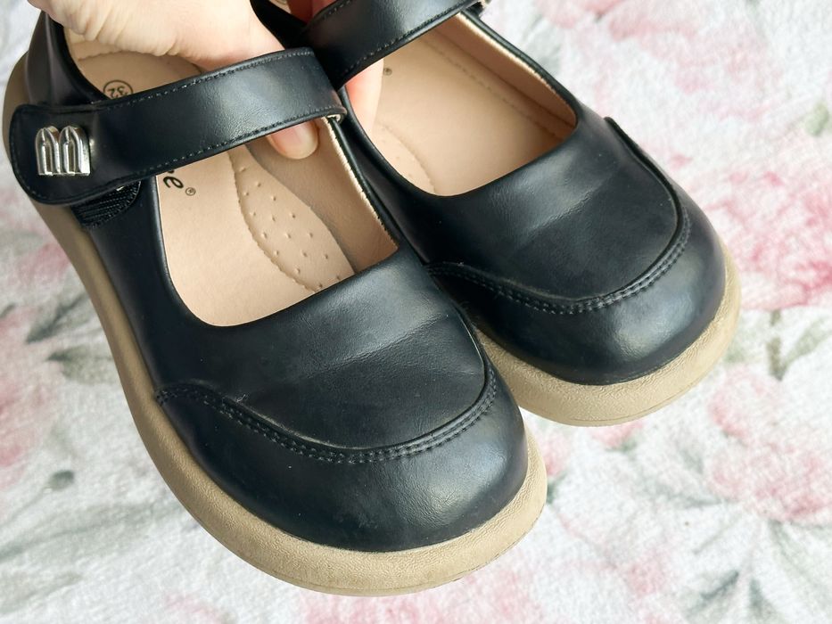 Туфлі Clibee 32 нарядні чорні туфельки для дівчинки в школу