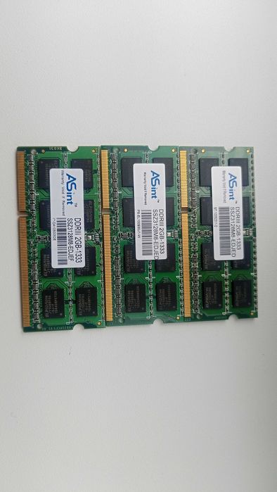 ОЗУ 1GB DDR3 - 1333 МHz, 2GB DDR3 - 1333 МHz