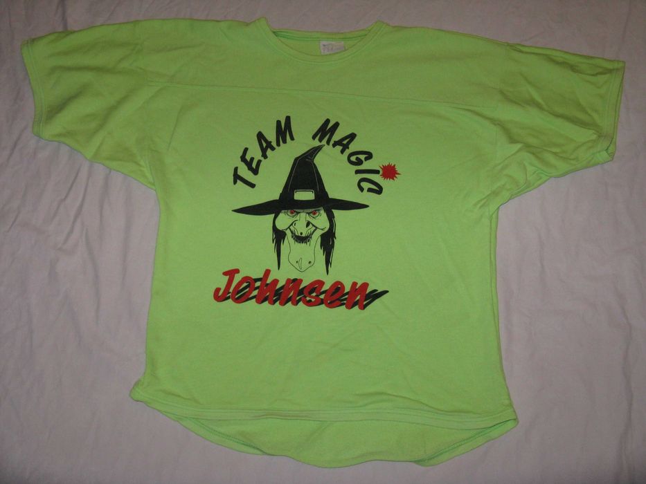 bluza krótki rękaw gruby t-shirt koszulka retro vintage Team Magic Johnson śmieszny wiedźma magia