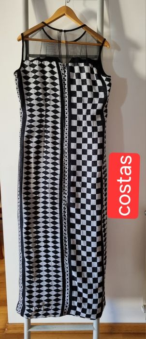 Vestido preto e branco