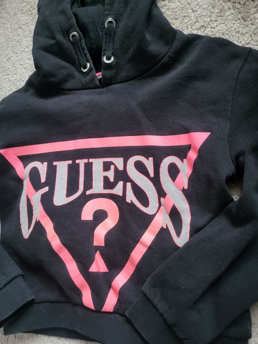 Czarna bluzka dla dziewczynki guess rozmiar 122 gratis bluza welurowa